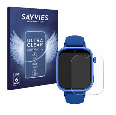Savvies - Screenprotector voor Banlvs 4G Kids Smartwatch 1.83" - Folie Beschermfolie transparant 6 Stuks