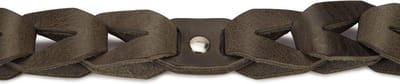 Beeztees Connex - Halsband Hond - Leer - Grijs - 50 cm x 30 mm