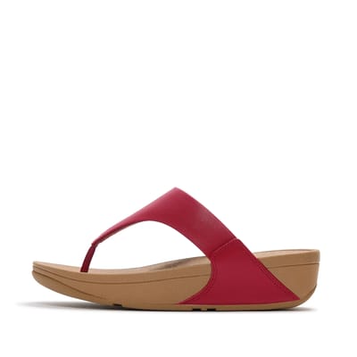 FitFlop Fitflop™ lulu leather teenslippers – bunt berry leren comfort slippers