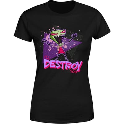 Invader Zim I'll DESTROY You Women's T-Shirt - Zwart - XS
