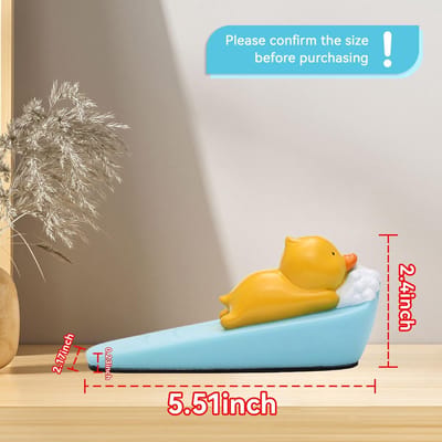 Store_8 - Dierendeurstopper - Decoratieve deurstopper - Grappige eend - Leuke deur wiggen - Zacht PVC-kunststof - Dierenvorm - Geschikt voor elk in...