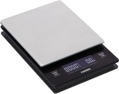 Hario (koffie) Weegschaal - Zwart - Metaal - Timer - USB (made in Japan)