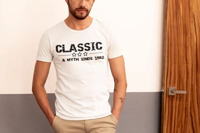 1982 Jaar Wit T-shirt Heren - Maat M- Classic - Verjaardag Cadeau Mannen - Limited Edition