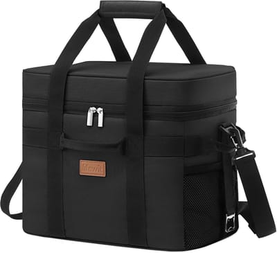 Solidchoice - Dailygoody - Koeltas - Opvouwbare koelbox - 20 liter - Draagbare ijstas - Zwart - Ideaal voor picknicks en camping - Houdt eten en drinken koel