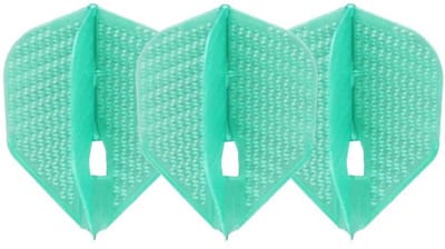 L-Style Champagne L3 Shape Dimple Pearl Emerald - Dart Flights