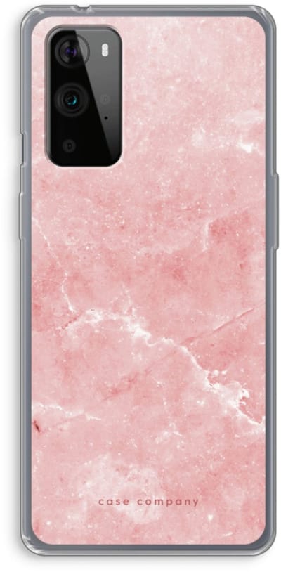 Case Company® - Hoesje geschikt voor OnePlus 9 Pro hoesje - Roze marmer - Soft Cover Telefoonhoesje - Bescherming aan alle Kanten en Schermrand