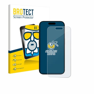BROTECT - Screenprotector voor Apple iPhone 15 / 15 Pro - Folie Beschermfolie Beschermglas matte