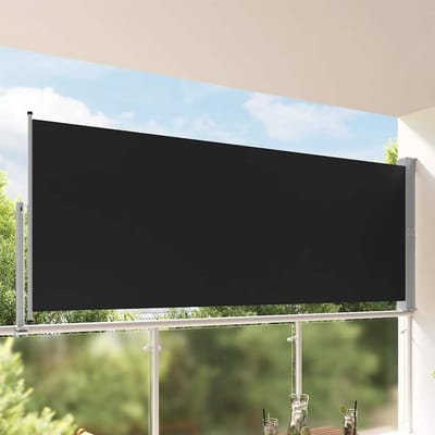 vidaXL - Tuinscherm - uittrekbaar - 140x300 - cm - zwart