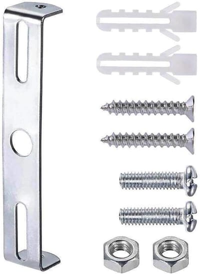 Montageset Verlichtingsarmaturen - Plafondplaat Ophangbeugel - Lampen Ophangen - Stevige Metalen Constructie - 4 Sets - Zilver