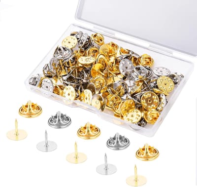 50 paar spelden pin vlinders koppeling dasspeldbanden 10 mm blanco pennen vlinders koppelingsbadge borgpennen knutselen badge pinnen met vlindersluiting