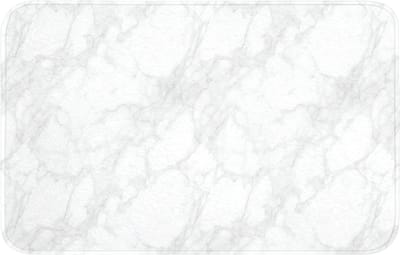 Badmat 80x50 cm - Antislip - Minimalistisch - Wit - Grijze aders - Badmatten voor badkamer - Badkamermat - Douchemat - Badkamer mat