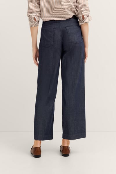 Bugatti Damen Chino met plooi en rechte pijpen