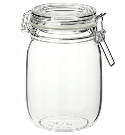 Merkloos Glazen Pot met Deksel - 1 Liter