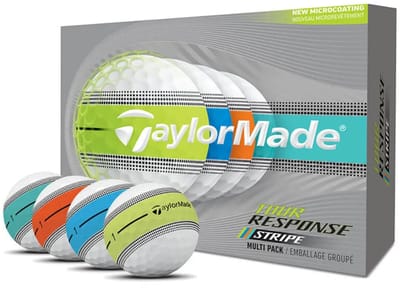 TaylorMade Tour Response Stripe Multi Golfballen 2026 - Wit - 12 Stuks