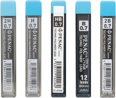 Penac Hi-Tec Polymer - Leads vulpotlood vulling - 0.7mm - Navullingen - HB - B - 2B - H - 2H