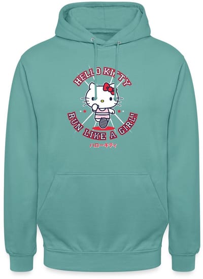 Hello Kitty Run Like A Girl Hoodie Unisex