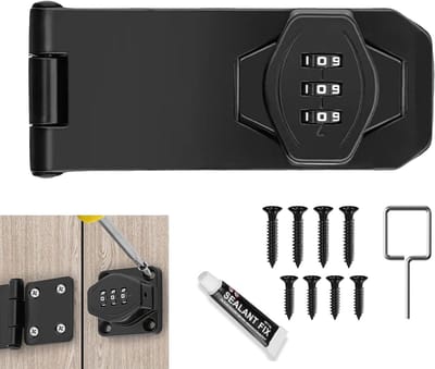 Dailygoody - Combinatieslot - Cijferslot - Zwart - Codeslot - Vergrendelen van deuren - Veiligheid voor woonhuizen, kantoor en buitenruimtes - 5
