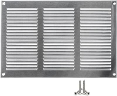 Ventilatierooster - Afvoerrooster - Luchtcirculatie Verbeteren - Insectenbescherming - 300x200 mm - Roestvrij Staal