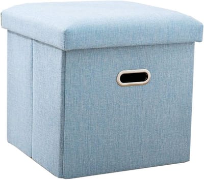 Opklapbare Voetsteun - Opbergkruk Stoel - Schoenen Wisselen - Compact Lichtgewicht - Maat S - Blauw