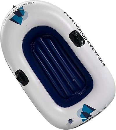 Opblaasboot - Drijfvlot Ligbed - Watersport Avontuur - Dubbel Ventiel Snel Opblazen - 145x91 cm - Blauw