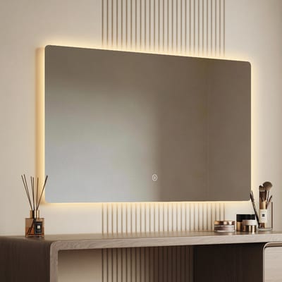 EMKE Badkamerspiegel - LM09 - Dimbaar & 3 Kleurtemperaturen - Frameloos - 60 x 100 CM