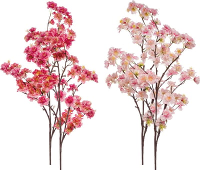 Emerald - Kunstbloem Kersenbloesem Roze 120cm - Set van 4 - Kunstplant voor binnen