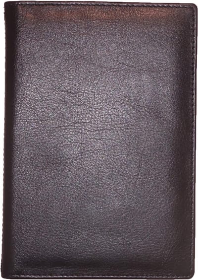 Echt Leren Leather Design Portefeuille Zwart