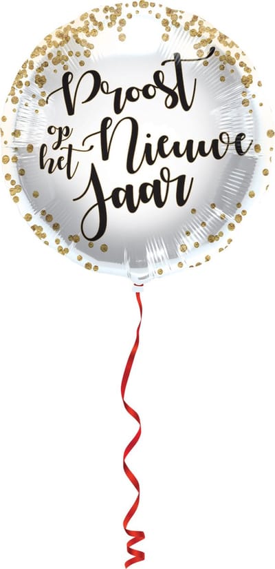 Folieballon Proost op het Nieuwe Jaar - 45 Centimeter