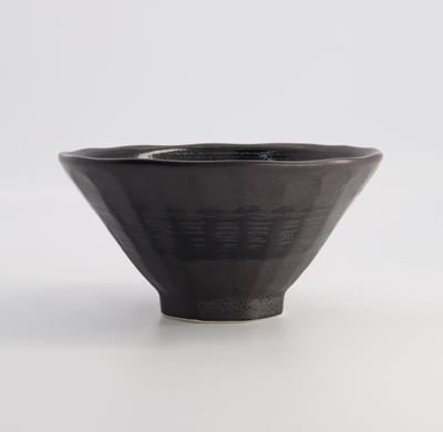 Tokyo Design Studio – Ramenbowl – Noodle Kom - Sushi Servies - Black Brush – Ramen kom – 650ml - 19.5x10cm
