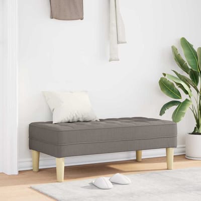 vidaXL - Bank - Taupe - 113 - x - 57 - x - 39 - cm - Stof