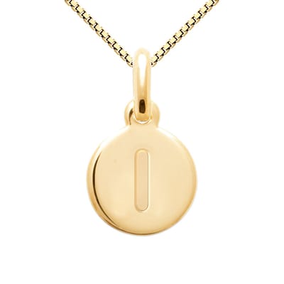 Amanto Ketting Letter I Gold - 925 Zilver Goudverguld - Alfabet - ∅8mm - 45cm