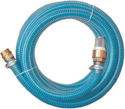 Aanzuigslang-set 1", 7 mtr + RVS zuigkorf + messing aansluiting : Aanzuigset