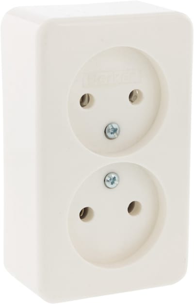 BERKER Opbouw wandcontactdoos (wcd) 2-voudig polarwit