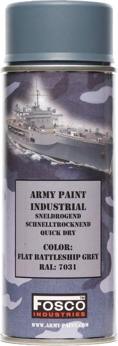 Fosco spuitbus legerverf 400ml Battle Ship grey