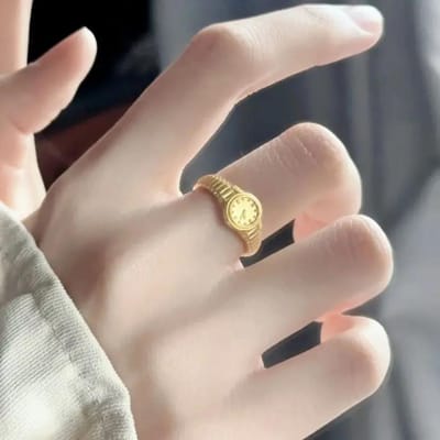 NIEUWE Creatieve Ringen in Horlogevorm voor Dames Verstelbare Openingsringen Mannen Vintage Punk Mini Horloge Vingerring Partnerringen