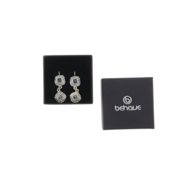 Behave - Oorbellen - Druppel oorhangers dames - Paars accent - 4 cm