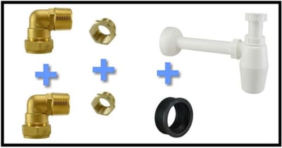 Xellanz Uni-3 Sifon Aansluitset voor Fontein en Wastafel - PVC
