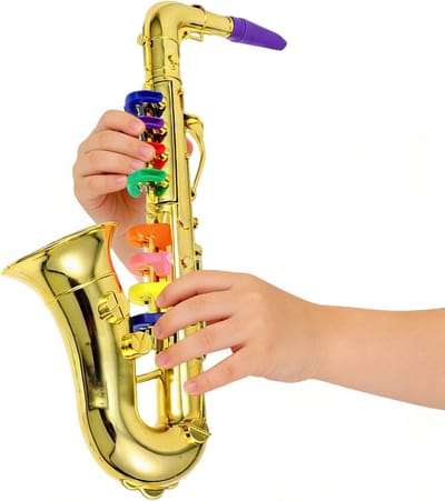 Kindersaxofoon - Muziek Speelgoed - Muziek Leren - 7 Instrument Modi - 45 cm - Goud