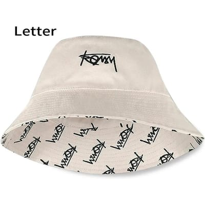 Groot Hoofd XL63cm Letter Print Bucket Hats Mannen Vrouwen Grote Maat Omkeerbaar Hip Hop Vissershoeden Zomer Zonnehoed Plus Size Panama XL 61-63CM beige