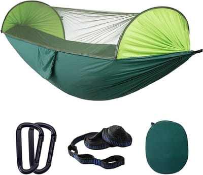 Draagbare Hangmat - Dubbele Kampeerhangmat - Buiten Ontspannen - Snel Op te Zetten - 10L x 10W mm - One Color