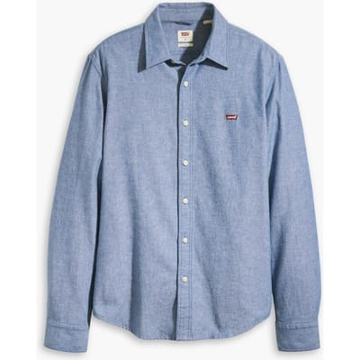 Levi's Battery Housemark Slim Fit Shirt Maat: M | Casual Overhemden Outlet | Heren | Blauw