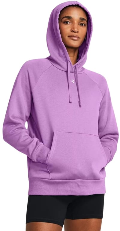 Under Armour Rival Fleece Hoodie Paars Dames - Maat M