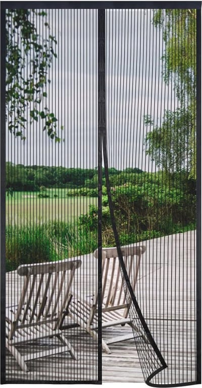 Vliegengaas voor Deuren en Raam - 115 x 180 cm met Automatische Sluiting en Ademend Ontwerp - Bescherming tegen Muggen en Insecten, Eenvoudig te Installeren