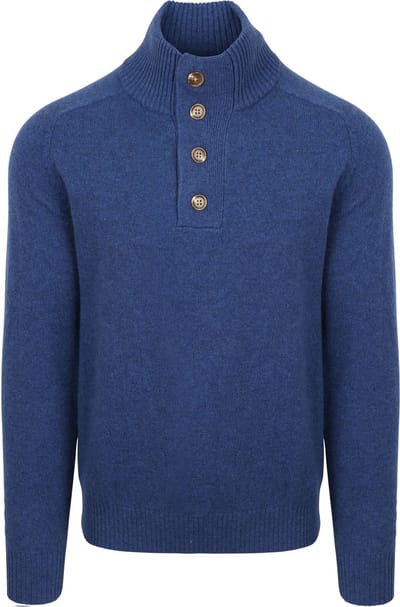 Steppin' Out Mocker Trui Lamswol Royal Blauw - Maat M - Heren