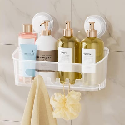 Shower Shelf zonder Boren - Waterdichte Badkamer Organizer met Zuignappen voor Douchegel en Accessoires, Draagvermogen 10 kg, Verwijderbaar en Praktisch