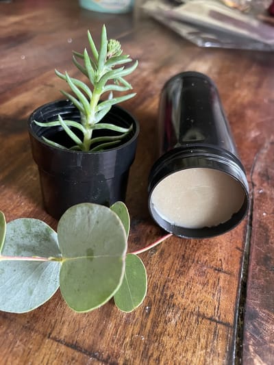 Deodorantstick voor Mannen (vrouwen mogen het ook gerust gebruiken;) met kruidig/frisse geur 100 ml. Puur Natuur!! van OmAnne Prijs inclusief verzending!!