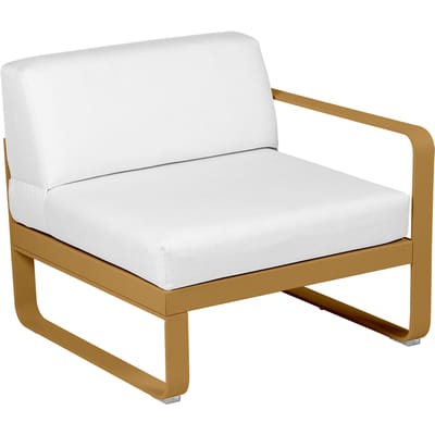 Fermob BELLEVIE Fauteuil Module rechts - D2 peperkoek - 81 witgrijs