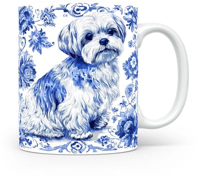 Mok Maltese Beker voor koffie of tas voor thee, cadeau voor dierenliefhebbers, moeder, vader, collega, vriend, vriendin, kantoor, opa, oma, hond, kerst, sinterklaas, verjaardag
