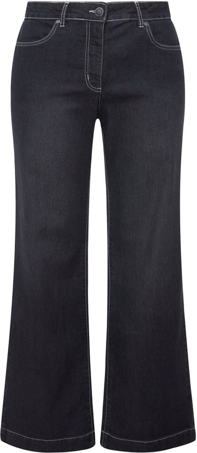 Angel of Style - Dames - Jeans Nora wijd en recht stretchcomfort 4-pocket - Zwart - Maat 25