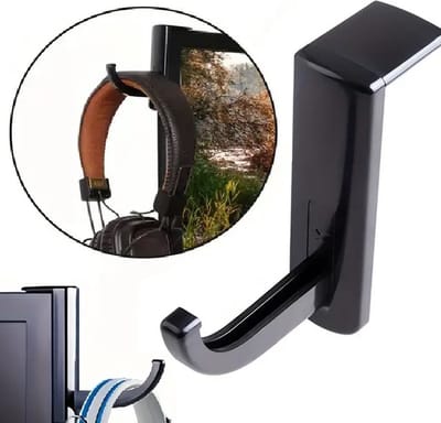 Universele Hoofdtelefoon Hanger I Hoofdtelefoon Houder I Voor Deur of Tafel I Met Dubbelzijdige Plakstrip I Zwart